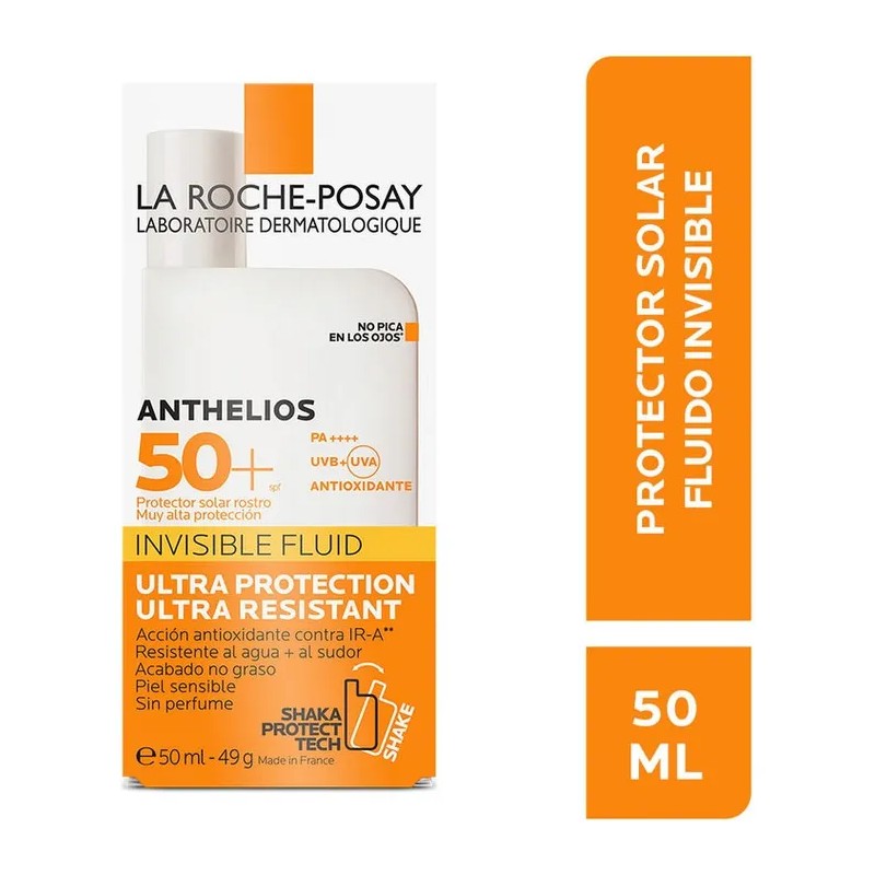 Protector Solar La Roche Posay Anthelios Fluido Invisible Fps 50+