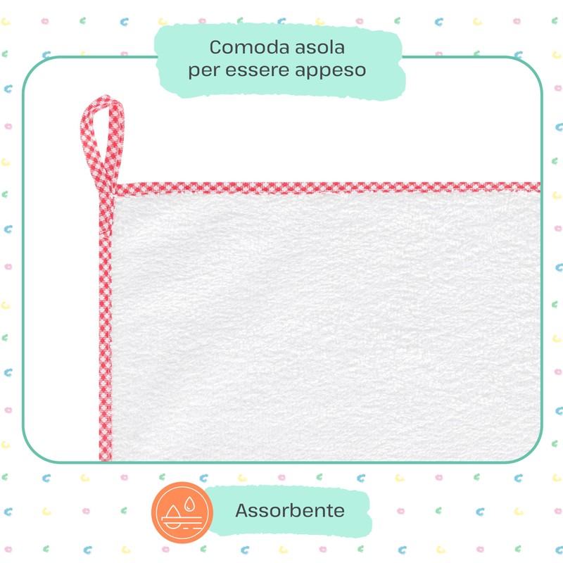 EMMEBi Hand Towels for Nursery and School for Embroidery with