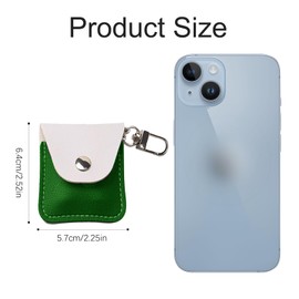 KONIDUN Leather Ring Holder Keychain for Gym, Portable Jewelry Travel Ring Keeper Case for Wedding ring and Necklaces, Mini Coin Pouch for Women