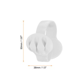 HARFINGTON 2pcs Cable Clips Non-Adhesive "S" shape Cable Management for Cord Organizer Cable Clips Bedroom Nightstand Wire Desk Table Accessories Office Spaces Car, White