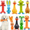 9 Pack Squeaky Latex Dog Toys, 7 Inch Rubber Dog