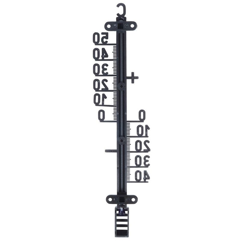 Außenthermometer Innenthermometer Zimmerthermometer Thermometer schwarz 25 cm