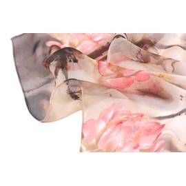 FAIRYGATE Musselin Schal Stola für Abendkleid Seiden Tuch Damen Eleganter Sommer Schal für Frauen Hochwertiges Seidentuch Seidenschal Halstuch und Chiffon Stola Dezent Stilvolles Muster A4115