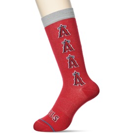 Stance ANGELS SPLIT CREW Men's Long Socks, Red (01010), L, RED (01010), L