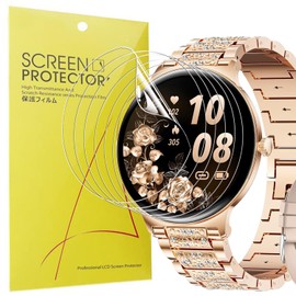 Blueshaweu Screen Protector Compatible with Lige Smartwatch Women's 1.43 Inch FV12, HD Clear Flexible TPU Screen Protector [Pack of 6] for LIGE FV12 Smartwatch (Transparent)