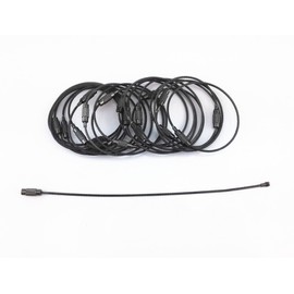 yueton 20pcs Stainless Steel Wire Keychain Cable Key Ring (Gun Black)