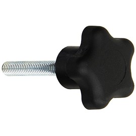 Innovative Components AN5C20005S321 1.75" Star knob 5/16-18 x 2.00" Steel zinc Stud Black pp (Pack of 10)