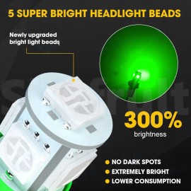 Shyfrult Dash Cluster Gauge GREEN SMD LED LIGHT kIT Fit 97-98 Ford F150, F250, Expedition