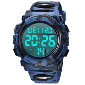 BEN NEVIS Men's Digital Sports Outdoor Watch 5 ATM Waterproof Watch with Alarm/Calendar/Stopwatch/Shockproof, 08-Army Dark Blue, Sports