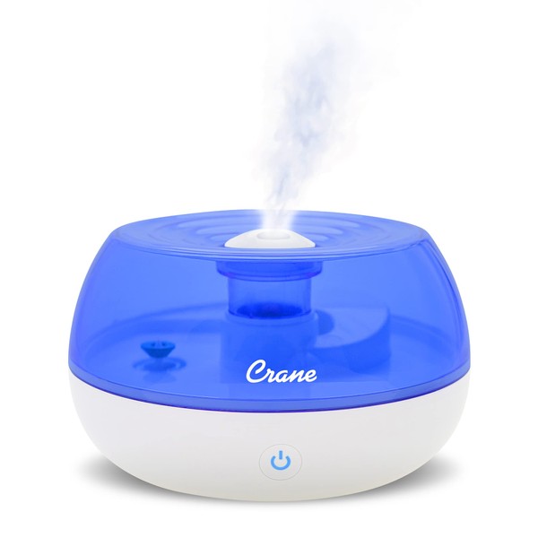Crane Personal Ultrasonic Cool Mist Humidifier, for Home Bedroom Hotels
