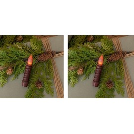 4.5" Cranberry Red Flair Tip Hanging Taper Candle Set of 2 Battery with Timer
