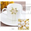 YBSHIN Bride Wedding Hair Pins Flower Hair Pieces Pearl Hair