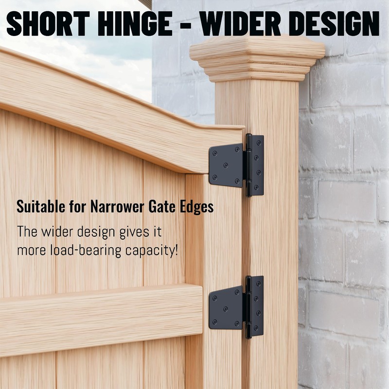 TRIPLE DEER 3.5 Inch Heavy Duty Gate Hinges, Extra Thick