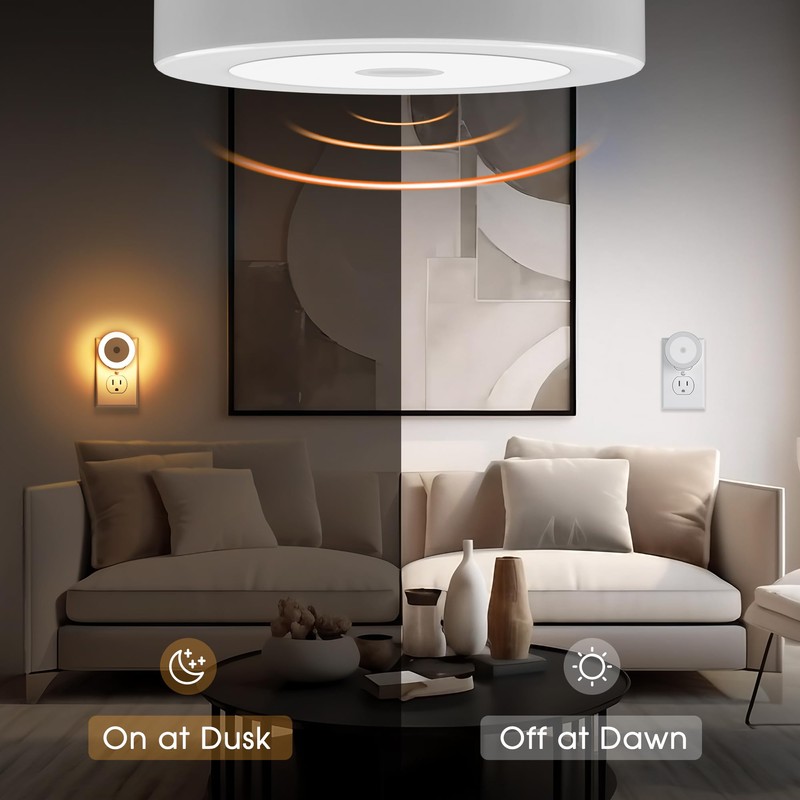 Briignite LED Baby Night Lights Plug into Wall [4Pack], Nightlight