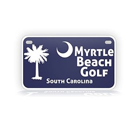 Myrtle Beach South Carolina Golf Motorcycle License Plate SC Golfer Mini-Sized Auto Tag