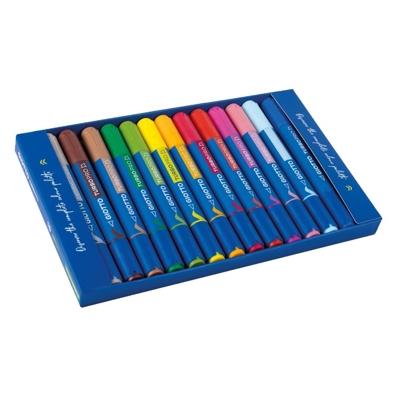 Giotto Turbo Pro Twin Tip Marker Pens - Round Shape