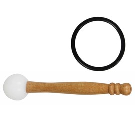 Levemolo 1set Singing Bowl Mallet Set with Rubber Ring Crystal Sound Bowl Accessory for Meditation and Relaxation Lightweight Knocking Stick for Sound for Music Lovers