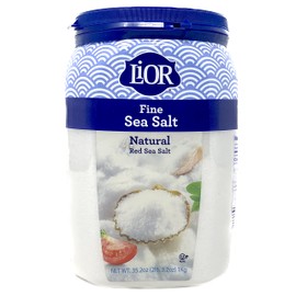 LiOR Fine Sea Salt, Natural Red Sea Salt | Chef’s Jar of Kosher Sea Salt, Kosher for Passover | 35.2 ounces