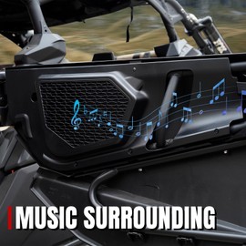 A & UTV PRO Maverick X3 Speaker Pods,Front Door Speaker Enclosure 6.5 inch Mount Compatible with 2017-2024 2025 Can Am Maverick X3 / X3 Max/Turbo/R Stereo System