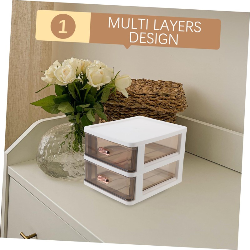 Operitacx Desktop Storage Box Organizer for Files Drawer Storage for