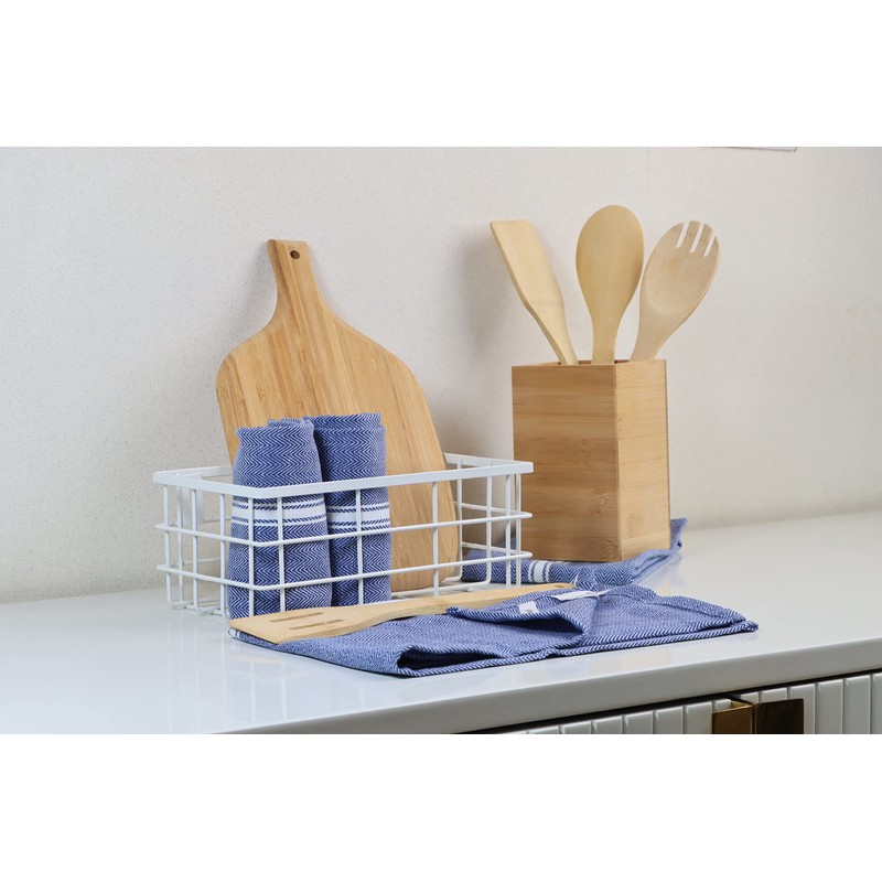 Kitchen Towel Set - 100% Cotton Kitchen Towels, Reusable Dish