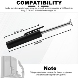 Fukaisu 2pcs Weight Stack Pins, 5/16 Inch Diameter Black Drop Set Pins for Gym Exercise Machine Attachments Strength Training Equipment for Commercial and Home Gym