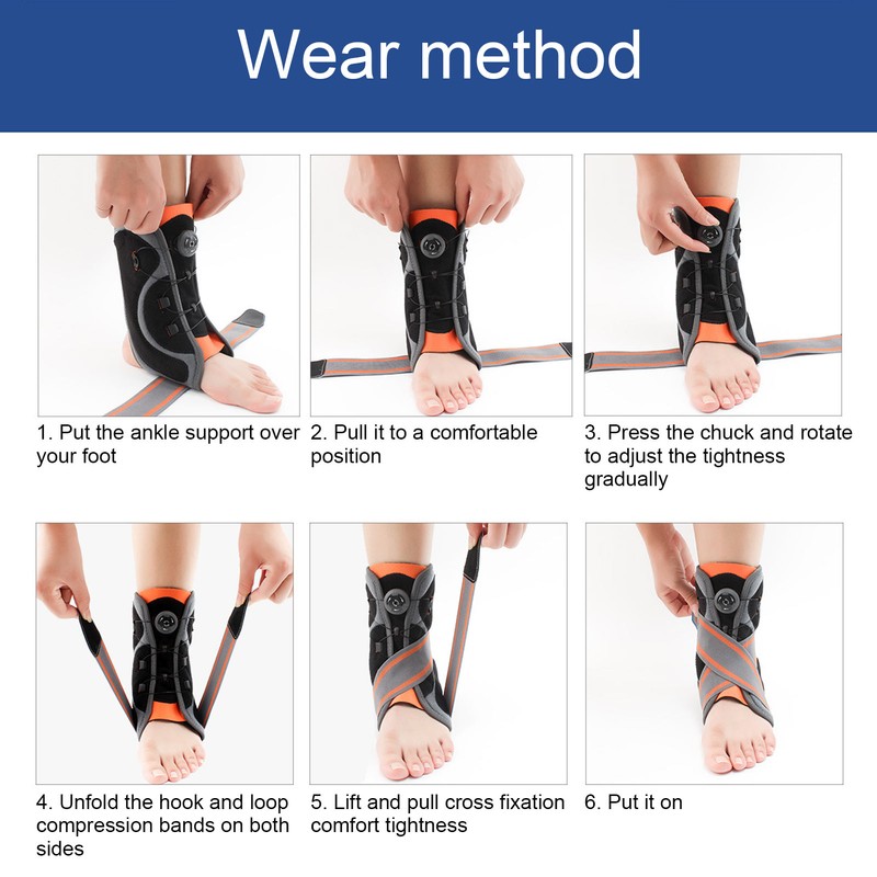 Ankle Brace Breathable Adjustable Compression Ankle Support Wrap for Injury