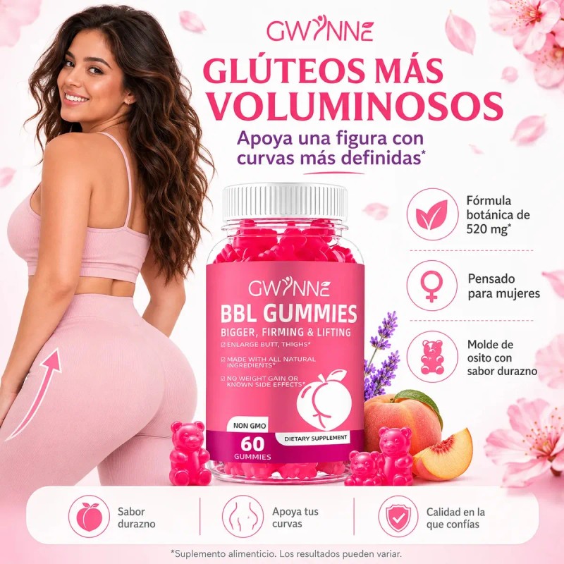 Gwynne Bbl Gummies Fenogreco Aumento De Senos Y Glúteos Gominolas