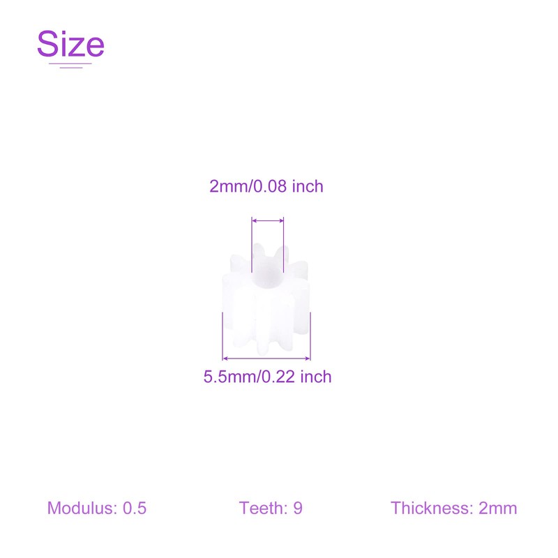 DMiotech 30pcs 9 Teeth Plastic Gear Model 092A Reducer Plastic
