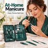 24-Piece Stainless Steel Manicure Pedicure Set – Green Nail Clippers,