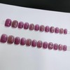 Nail Tips, Short, 24 Pieces, Short Nail Sticks, Cute Purple,