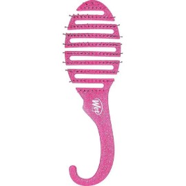 Wet Brush Cepillo de Pelo para Ducha Shower Detangler Color Rosa Glitter