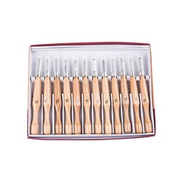 Wood Carving Knife Set of 12Pcs SK7 Carbon Steel Professional Wood Carving Tools with Carrying Case Hand Chisels Set for Cutting Wood Sculpture