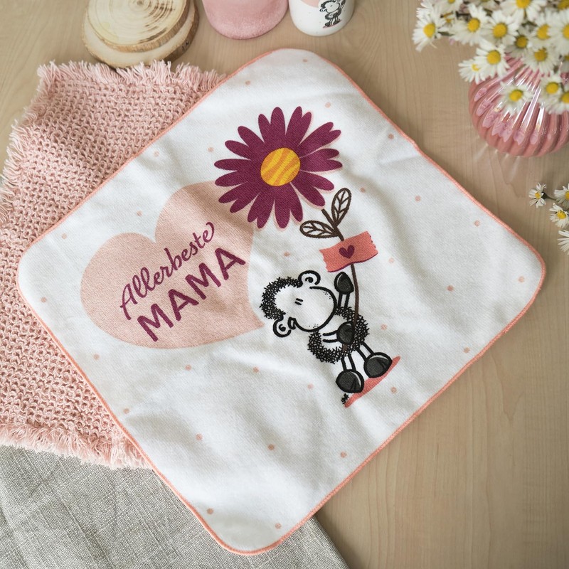 Sheepworld Magic Towel with Motif "Allerbeste Mama" | Magic Towel
