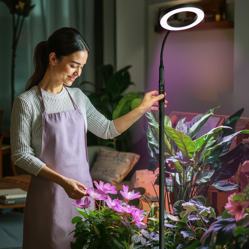 Vsoke Grow Light Indoor Plants,20wFull Spectrum Lamp,HeightAdjustable Stand
