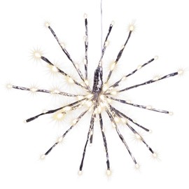 Nipach GmbH 80 LED Meteor Star Light Colour Warm White Diameter 40 cm for Indoor and Outdoor Use with Transformer Timer Christmas Star for Hanging Decorative Star Xmas Decoration