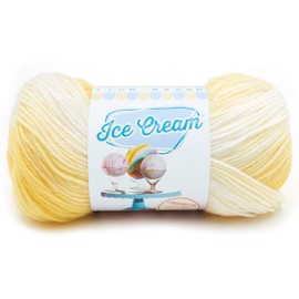 Lion Brand Yarn 923-211 Ice Cream Yarn, Lemon Meringue