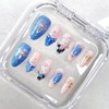 Handmade Press on Nails Medium Almond Fake Nails Summer 3D