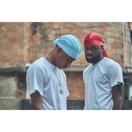 ForceWave 10 Pieces Silky Durags Long Tail for Women Men Satin Durag 360 Wave，Dorag, 10 Pieces