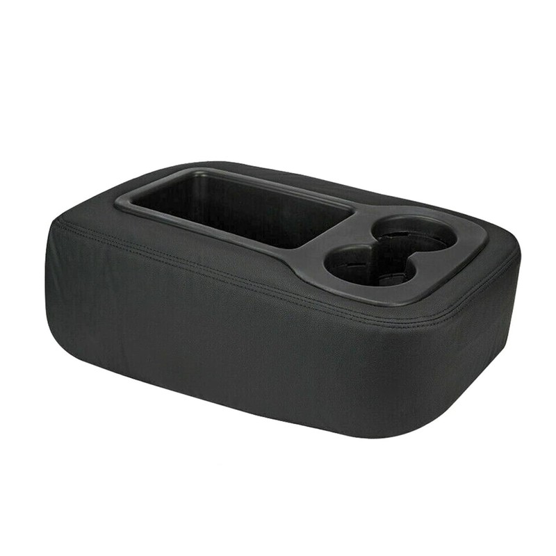 Priprilod Black Leather Center Console Jump Armrest Cover Fit for