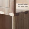 Solid Wood Corner Shelf, Square Bookcase Cube Tower, Stationary Shelves