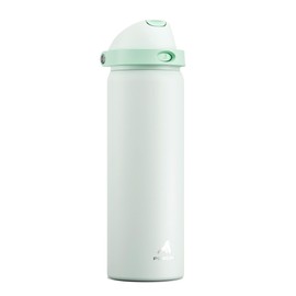 POWCAN 32 oz Sports Water Bottle for Workout: Spill Proof Lid with Straw, Double Walled, BPA-Free, Insulated Stainless Steel Flask for Camping, Hiking, Climbing, Travel, Outdoors (Mint Green)
