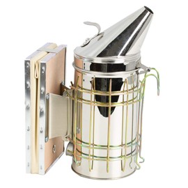 VIVO Large Stainless Steel Bee Hive Smoker with Heat Shield, Beekeeping Equipment BEE-V001L