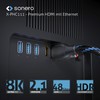 Sonero PHC111-030 8K Ultra High Speed HDMI Cable with Ethernet,