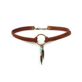 ROSTIVO Choker Necklaces for Women Native American Jewelry for Women Boho Leather Jewelry