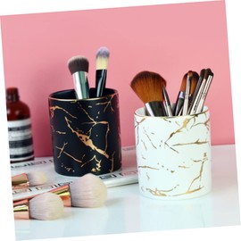 Ciieeo Nordic Style Ceramic Storage Cup Marble Pattern Pen Organizer Desk Stationery