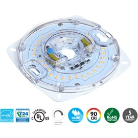 Legental 4" PCB Size 4000K Dimmable LED Light Engine -5.39" Overall Size, 17W 1200LM 120V CRI90, Retrofit Light Kit for Ceiling Flush Light,Ceiling Fan Light, Pendant, Lantern Garden Light UL/ES/JA8