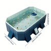 ESPIDOO 2.6PVC Inflatable Folding Swimming Pool: 1700L (450GAL) Large Capacity