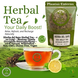 Hierba del Sapo Herbal Tea – 4 oz (113g) – Mexican Thistle (Eryngium Heterophyllium) – 100% Natural, Wildcrafted – Non-GMO, Gluten-Free, Vegan – Resealable Bag – by High Supreme