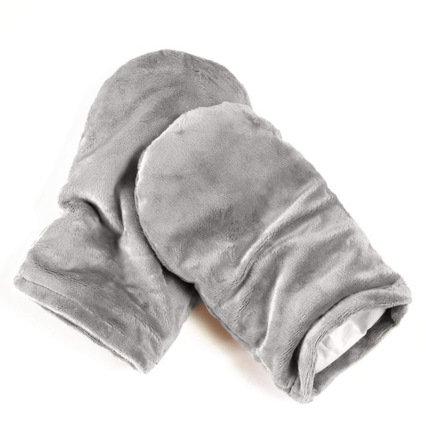 Mars Wellness Heated Microwavable Mitts - Herbal Hot/Cold Deep Penetrating Herbal Aromatherapy Therapy Mittens with Flaxseed and Herbs - Trigger Finger, Inflammation, Carpal Tunnel - Charcoal